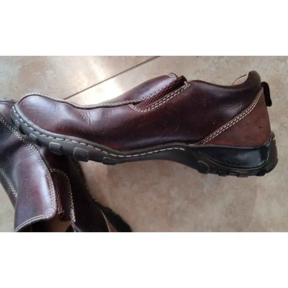 Born Men’s Slip On Casual Brown Leather Upper Shoes Size 7 Eur Size 40